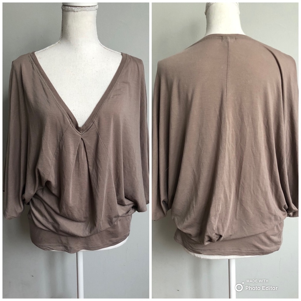 Aritzia Wilfred Dolman Sleeve V-Neck Top